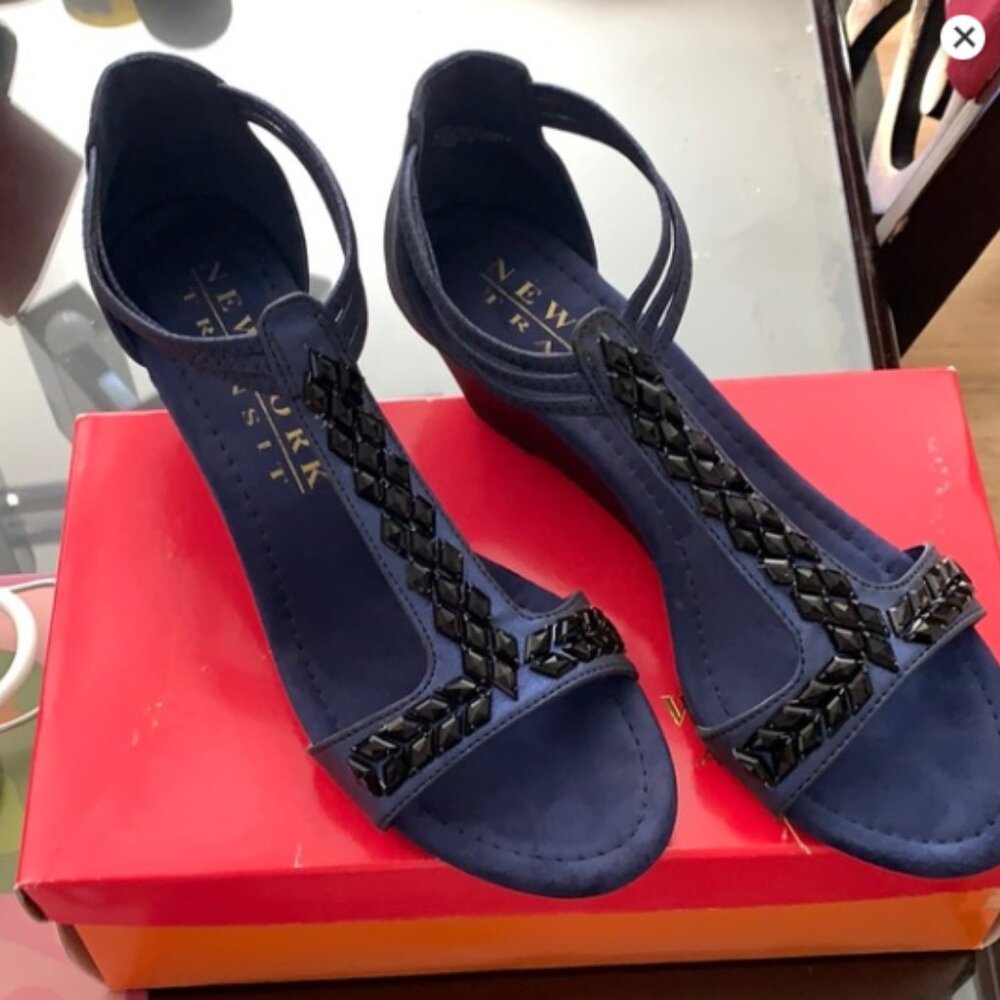 New York Transit Perfection dark blue wedge